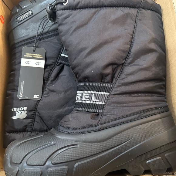 Sorel Kids Black Winter Boots - Picture 2 of 4